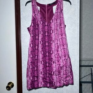 Ark & Co Purple Snake Print Sleeveless Dress – Size L – Like New